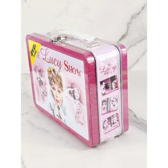 The Lucy Show Pink Tin Lunch Box New Sealed Included 2 DVD Lucille Ball 2009 - Picture 3 of 14